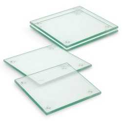 branded Venice Glass Coaster Set of 4 Square - Full Colour, from our range of promotional Coasters