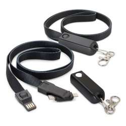 Custom Printed Lanyards - Artex 3-in-1 Charging Lanyard