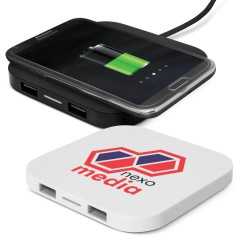 branded Impulse Wireless Charging Hub, from our range of promotional USB Hubs & Cables