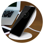 Phone &amp; Tablet Chargers  - Phaser Wireless Charging Stand - Round