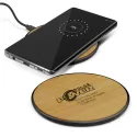 branded Bamboo Wireless Charger, from our range of promotional Phone &amp; Tablet Chargers