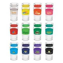 branded Divino Double Wall Glass Cup, from our range of promotional Reusable Coffee Cups - Glass