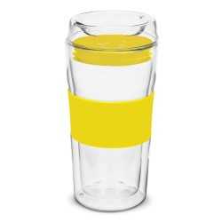 branded Divino Double Wall Glass Cup, from our range of promotional Reusable Coffee Cups - Glass