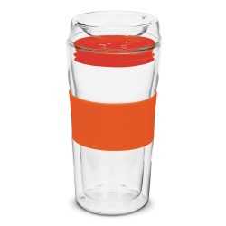 branded Divino Double Wall Glass Cup, from our range of promotional Reusable Coffee Cups - Glass