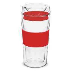 branded Divino Double Wall Glass Cup, from our range of promotional Reusable Coffee Cups - Glass