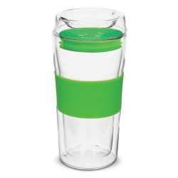 branded Divino Double Wall Glass Cup, from our range of promotional Reusable Coffee Cups - Glass