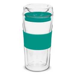 branded Divino Double Wall Glass Cup, from our range of promotional Reusable Coffee Cups - Glass