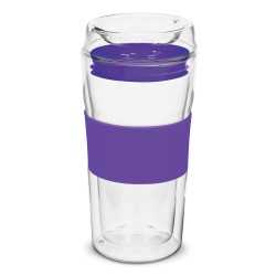 branded Divino Double Wall Glass Cup, from our range of promotional Reusable Coffee Cups - Glass