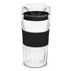 branded Divino Double Wall Glass Cup, from our range of promotional Reusable Coffee Cups - Glass