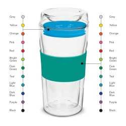 branded Divino Double Wall Glass Cup, from our range of promotional Reusable Coffee Cups - Glass