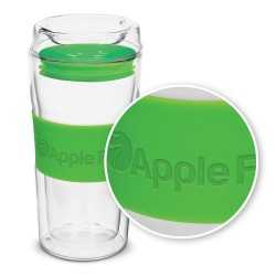 branded Divino Double Wall Glass Cup, from our range of promotional Reusable Coffee Cups - Glass