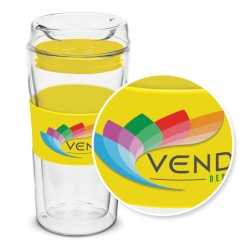branded Divino Double Wall Glass Cup, from our range of promotional Reusable Coffee Cups - Glass