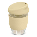 branded Nova Cup - Borosilicate 350ml, from our range of promotional Reusable Coffee Cups - Glass
