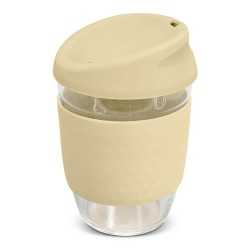branded Nova Cup - Borosilicate 350ml, from our range of promotional Reusable Coffee Cups - Glass