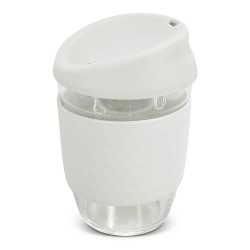 branded Nova Cup - Borosilicate 350ml, from our range of promotional Reusable Coffee Cups - Glass
