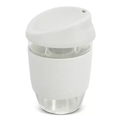 branded Nova Cup - Borosilicate 350ml, from our range of promotional Reusable Coffee Cups - Glass
