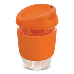 branded Nova Cup - Borosilicate 350ml, from our range of promotional Reusable Coffee Cups - Glass