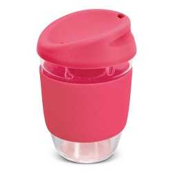 branded Nova Cup - Borosilicate 350ml, from our range of promotional Reusable Coffee Cups - Glass
