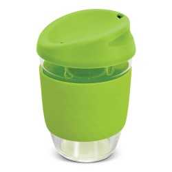 branded Nova Cup - Borosilicate 350ml, from our range of promotional Reusable Coffee Cups - Glass