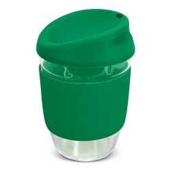 branded Nova Cup - Borosilicate 350ml, from our range of promotional Reusable Coffee Cups - Glass