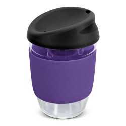 branded Nova Cup - Borosilicate 350ml, from our range of promotional Reusable Coffee Cups - Glass