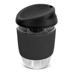 branded Nova Cup - Borosilicate 350ml, from our range of promotional Reusable Coffee Cups - Glass