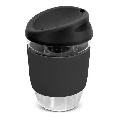 branded Nova Cup - Borosilicate 350ml, from our range of promotional Reusable Coffee Cups - Glass