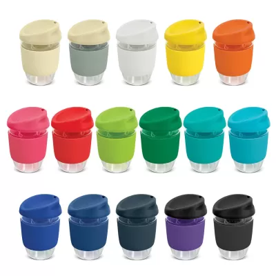 branded Nova Cup - Borosilicate 350ml, from our range of promotional Reusable Coffee Cups - Glass