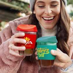 branded Nova Cup - Borosilicate 350ml, from our range of promotional Reusable Coffee Cups - Glass