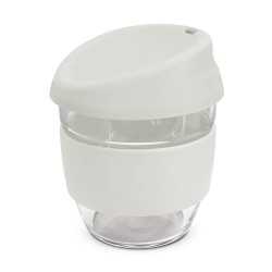 branded Nova Cup - Borosilicate 250ml, from our range of promotional Reusable Coffee Cups - Glass