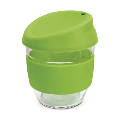 branded Nova Cup - Borosilicate 250ml, from our range of promotional Reusable Coffee Cups - Glass
