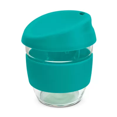 branded Nova Cup - Borosilicate 250ml, from our range of promotional Reusable Coffee Cups - Glass