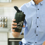 branded Trojan Metal Shaker, from our range of promotional Protein Shakers