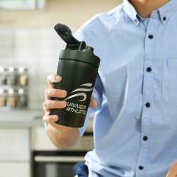 branded Trojan Metal Shaker, from our range of promotional Protein Shakers