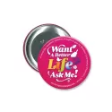 branded Button Badge Round - 90mm, from our range of promotional Name &amp; Pin Badges