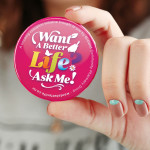 Name &amp; Pin Badges  - Button Badge Round - 90mm