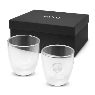 branded Tivoli Double Wall Glass Set - 310ml, from our range of promotional Glassware Gift Sets