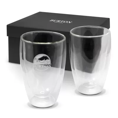 branded Tivoli Double Wall Glass Set - 410ml, from our range of promotional Glassware Gift Sets