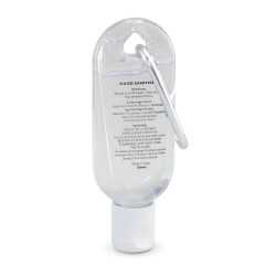 branded Carabiner Hand Sanitiser 30ml, from our range of promotional Hand Sanitisers & Wipes