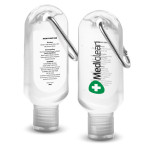 branded Carabiner Hand Sanitiser 55ml, from our range of promotional Hand Sanitisers &amp; Wipes