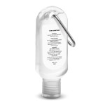 branded Carabiner Hand Sanitiser 55ml, from our range of promotional Hand Sanitisers &amp; Wipes