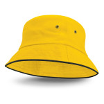 Wide Brim Hats  - Bondi Bucket Hat - Black Sandwich Trim