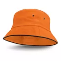 branded Bondi Bucket Hat - Black Sandwich Trim, from our range of promotional Wide Brim Hats