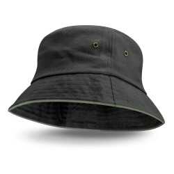 Wide Brim Hats - Bondi Bucket Hat - Coloured Sandwich Trim