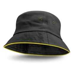 Wide Brim Hats - Bondi Bucket Hat - Coloured Sandwich Trim