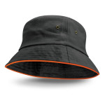 Wide Brim Hats  - Bondi Bucket Hat - Coloured Sandwich Trim