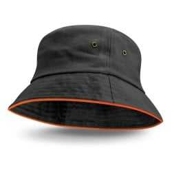 Wide Brim Hats - Bondi Bucket Hat - Coloured Sandwich Trim