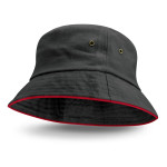 Wide Brim Hats  - Bondi Bucket Hat - Coloured Sandwich Trim