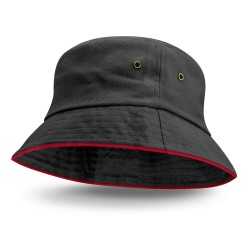 Wide Brim Hats - Bondi Bucket Hat - Coloured Sandwich Trim