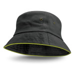 Wide Brim Hats  - Bondi Bucket Hat - Coloured Sandwich Trim